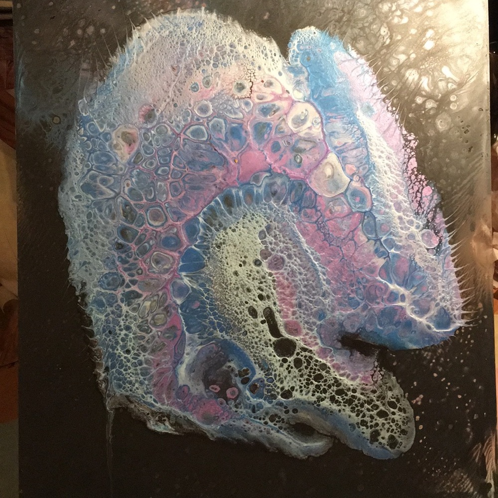 Original Artwork on Flexible Plastic. 16" by 20"